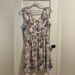 DR2 Floral Casual Dress in Pink and Blue Size Medium